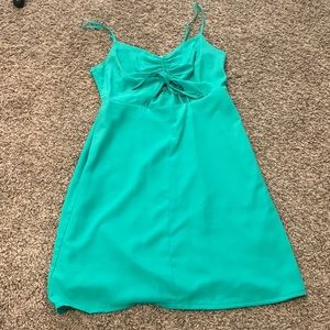 Green dress with stomach cutout
